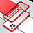 Funda Bumper Lujo Marco de Aluminio Carcasa T03 para Apple iPhone 12 Pro Max Rojo