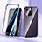Funda Bumper Lujo Marco de Aluminio Espejo 360 Grados Carcasa LK1 para Apple iPhone 13 Pro Morado