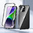Funda Bumper Lujo Marco de Aluminio Espejo 360 Grados Carcasa LK1 para Apple iPhone 14 Plus Negro