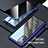 Funda Bumper Lujo Marco de Aluminio Espejo 360 Grados Carcasa LK1 para Samsung Galaxy Note 20 5G Azul