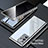 Funda Bumper Lujo Marco de Aluminio Espejo 360 Grados Carcasa LK1 para Samsung Galaxy Note 20 Ultra 5G Plata