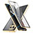 Funda Bumper Lujo Marco de Aluminio Espejo 360 Grados Carcasa LK2 para Samsung Galaxy S22 Ultra 5G Oro