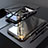 Funda Bumper Lujo Marco de Aluminio Espejo 360 Grados Carcasa M01 para Apple iPhone SE (2020) Negro
