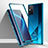 Funda Bumper Lujo Marco de Aluminio Espejo 360 Grados Carcasa M01 para Huawei Honor X10 Max 5G Azul
