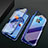 Funda Bumper Lujo Marco de Aluminio Espejo 360 Grados Carcasa M01 para Huawei Nova 5z Azul
