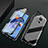 Funda Bumper Lujo Marco de Aluminio Espejo 360 Grados Carcasa M01 para Huawei Nova 5z Negro