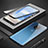 Funda Bumper Lujo Marco de Aluminio Espejo 360 Grados Carcasa M01 para OnePlus 7T Negro