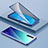 Funda Bumper Lujo Marco de Aluminio Espejo 360 Grados Carcasa M01 para Oppo K7 5G Azul