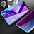 Funda Bumper Lujo Marco de Aluminio Espejo 360 Grados Carcasa M01 para Oppo Realme X Azul