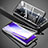 Funda Bumper Lujo Marco de Aluminio Espejo 360 Grados Carcasa M01 para Oppo Reno5 Pro 5G Negro