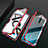 Funda Bumper Lujo Marco de Aluminio Espejo 360 Grados Carcasa M01 para Realme X2 Pro Rojo