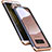 Funda Bumper Lujo Marco de Aluminio Espejo 360 Grados Carcasa M01 para Samsung Galaxy Note 8 Oro