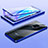 Funda Bumper Lujo Marco de Aluminio Espejo 360 Grados Carcasa M01 para Vivo Nex 3S Azul