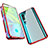 Funda Bumper Lujo Marco de Aluminio Espejo 360 Grados Carcasa M01 para Xiaomi Mi Note 10 Rojo