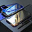 Funda Bumper Lujo Marco de Aluminio Espejo 360 Grados Carcasa M02 para Apple iPhone Xs Max Azul