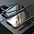 Funda Bumper Lujo Marco de Aluminio Espejo 360 Grados Carcasa M02 para Apple iPhone Xs Max Negro