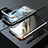 Funda Bumper Lujo Marco de Aluminio Espejo 360 Grados Carcasa M02 para Apple iPhone Xs Max Plata