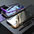 Funda Bumper Lujo Marco de Aluminio Espejo 360 Grados Carcasa M02 para Apple iPhone Xs Morado