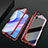 Funda Bumper Lujo Marco de Aluminio Espejo 360 Grados Carcasa M02 para Huawei Enjoy 10e Rojo