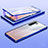 Funda Bumper Lujo Marco de Aluminio Espejo 360 Grados Carcasa M02 para Huawei P40 Lite 5G Azul