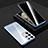 Funda Bumper Lujo Marco de Aluminio Espejo 360 Grados Carcasa M02 para Samsung Galaxy S22 Ultra 5G Azul
