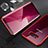 Funda Bumper Lujo Marco de Aluminio Espejo 360 Grados Carcasa M02 para Samsung Galaxy S8 Plus Rojo