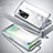 Funda Bumper Lujo Marco de Aluminio Espejo 360 Grados Carcasa M02 para Xiaomi Mi 10 Ultra Plata