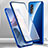 Funda Bumper Lujo Marco de Aluminio Espejo 360 Grados Carcasa M02 para Xiaomi Mi 12S Pro 5G Azul