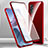 Funda Bumper Lujo Marco de Aluminio Espejo 360 Grados Carcasa M02 para Xiaomi Mi 12X 5G Rojo