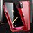 Funda Bumper Lujo Marco de Aluminio Espejo 360 Grados Carcasa M03 para Apple iPhone 13 Mini Rojo