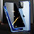 Funda Bumper Lujo Marco de Aluminio Espejo 360 Grados Carcasa M03 para Apple iPhone 13 Pro Max Azul