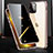 Funda Bumper Lujo Marco de Aluminio Espejo 360 Grados Carcasa M03 para Apple iPhone 13 Pro Max Oro Rosa