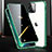 Funda Bumper Lujo Marco de Aluminio Espejo 360 Grados Carcasa M03 para Apple iPhone 13 Pro Max Verde
