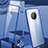 Funda Bumper Lujo Marco de Aluminio Espejo 360 Grados Carcasa M03 para Huawei Mate 30 Pro 5G Azul