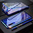 Funda Bumper Lujo Marco de Aluminio Espejo 360 Grados Carcasa M03 para Xiaomi Mi A3 Azul
