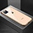 Funda Bumper Lujo Marco de Aluminio Espejo 360 Grados Carcasa M04 para Apple iPhone 11 Pro Oro