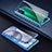 Funda Bumper Lujo Marco de Aluminio Espejo 360 Grados Carcasa M04 para Huawei Honor 30 Azul
