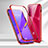 Funda Bumper Lujo Marco de Aluminio Espejo 360 Grados Carcasa M04 para Huawei Nova 7 5G Rojo