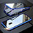 Funda Bumper Lujo Marco de Aluminio Espejo 360 Grados Carcasa M04 para Xiaomi Redmi 8A Azul