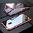 Funda Bumper Lujo Marco de Aluminio Espejo 360 Grados Carcasa M04 para Xiaomi Redmi 8A Rojo