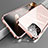 Funda Bumper Lujo Marco de Aluminio Espejo 360 Grados Carcasa M05 para Apple iPhone 14 Pro Oro Rosa