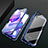 Funda Bumper Lujo Marco de Aluminio Espejo 360 Grados Carcasa M05 para Huawei Honor 9X Azul