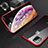 Funda Bumper Lujo Marco de Aluminio Espejo 360 Grados Carcasa M06 para Apple iPhone 11 Pro Max Rojo