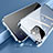 Funda Bumper Lujo Marco de Aluminio Espejo 360 Grados Carcasa M06 para Apple iPhone 13 Mini Azul