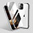 Funda Bumper Lujo Marco de Aluminio Espejo 360 Grados Carcasa M06 para Apple iPhone 14 Pro Plata
