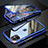 Funda Bumper Lujo Marco de Aluminio Espejo 360 Grados Carcasa M07 para Apple iPhone 11 Azul