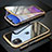 Funda Bumper Lujo Marco de Aluminio Espejo 360 Grados Carcasa M07 para Apple iPhone 11 Oro