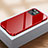 Funda Bumper Lujo Marco de Aluminio Espejo 360 Grados Carcasa M07 para Apple iPhone 13 Mini Rojo