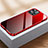 Funda Bumper Lujo Marco de Aluminio Espejo 360 Grados Carcasa M07 para Apple iPhone 14 Pro Rojo y Negro