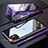 Funda Bumper Lujo Marco de Aluminio Espejo 360 Grados Carcasa M08 para Apple iPhone 11 Morado